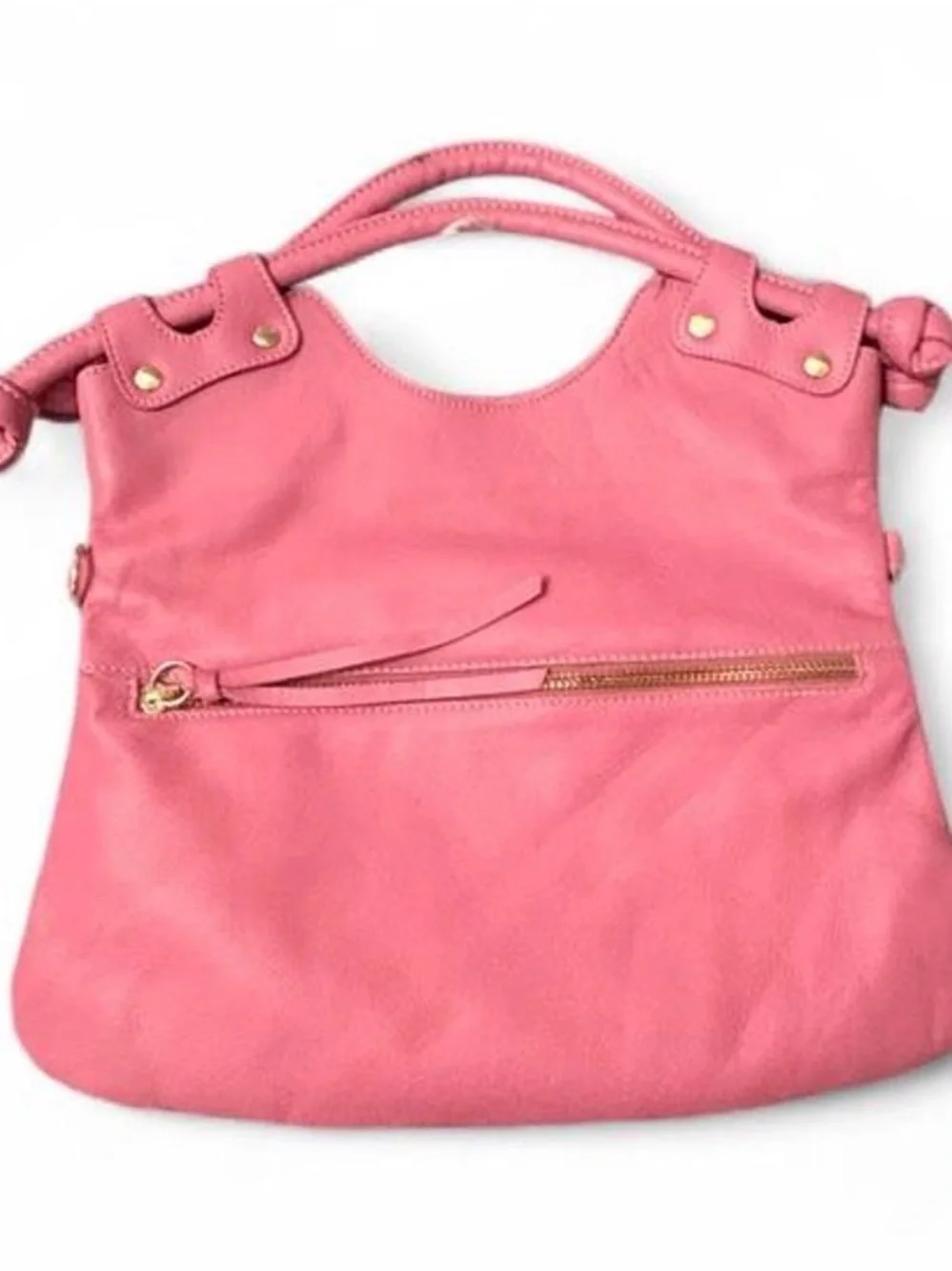 Pietro Alessandro Women's Pink Leather Tote Clutch